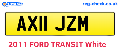 AX11JZM are the vehicle registration plates.