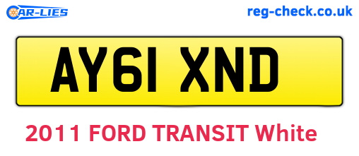 AY61XND are the vehicle registration plates.