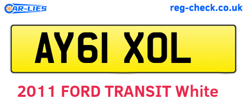 AY61XOL are the vehicle registration plates.