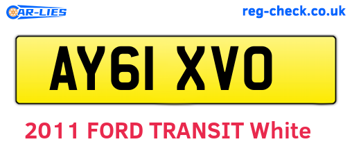 AY61XVO are the vehicle registration plates.