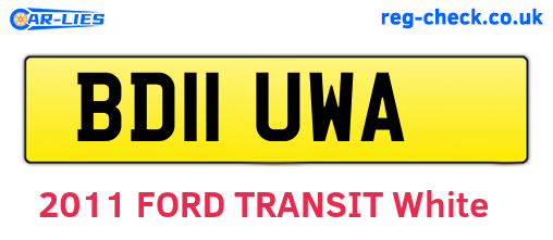BD11UWA are the vehicle registration plates.