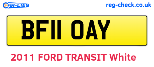 BF11OAY are the vehicle registration plates.