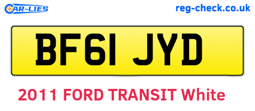 BF61JYD are the vehicle registration plates.