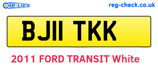 BJ11TKK are the vehicle registration plates.