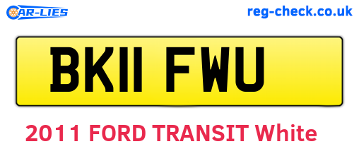 BK11FWU are the vehicle registration plates.