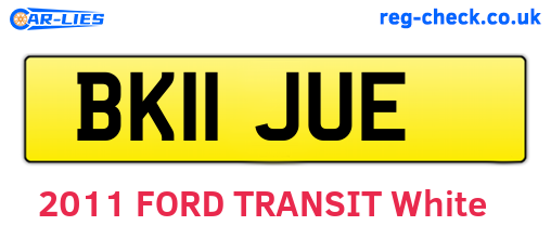 BK11JUE are the vehicle registration plates.