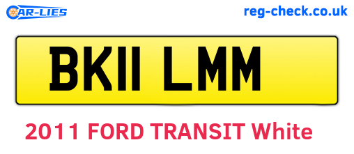 BK11LMM are the vehicle registration plates.