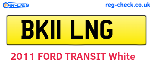 BK11LNG are the vehicle registration plates.