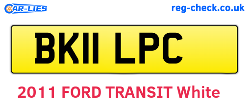 BK11LPC are the vehicle registration plates.