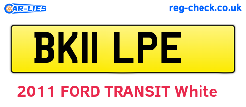 BK11LPE are the vehicle registration plates.
