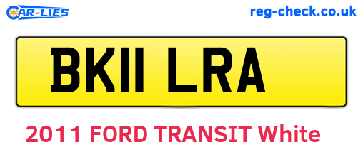 BK11LRA are the vehicle registration plates.