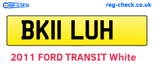 BK11LUH are the vehicle registration plates.