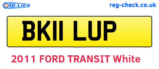 BK11LUP are the vehicle registration plates.