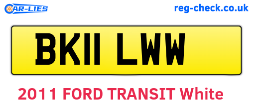 BK11LWW are the vehicle registration plates.