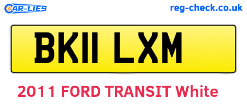 BK11LXM are the vehicle registration plates.