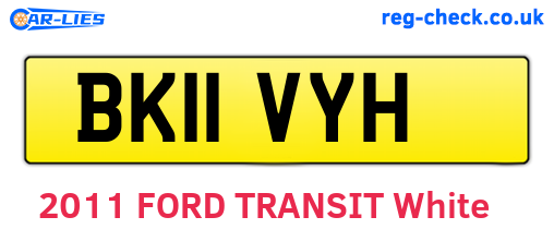 BK11VYH are the vehicle registration plates.