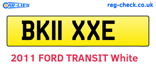 BK11XXE are the vehicle registration plates.