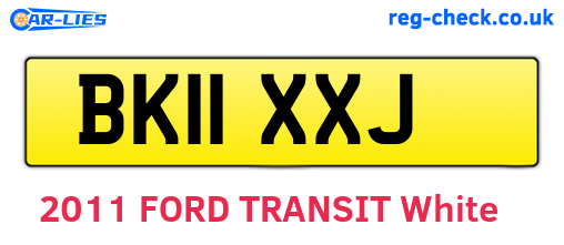 BK11XXJ are the vehicle registration plates.