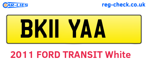 BK11YAA are the vehicle registration plates.