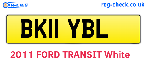 BK11YBL are the vehicle registration plates.