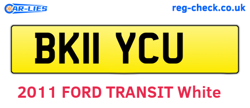 BK11YCU are the vehicle registration plates.