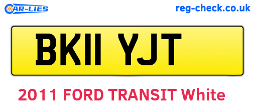 BK11YJT are the vehicle registration plates.