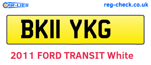 BK11YKG are the vehicle registration plates.