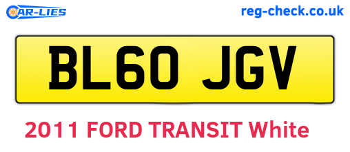 BL60JGV are the vehicle registration plates.