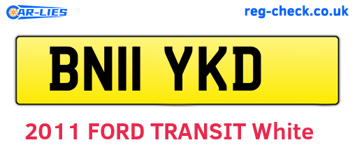 BN11YKD are the vehicle registration plates.