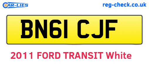 BN61CJF are the vehicle registration plates.