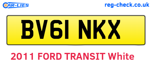 BV61NKX are the vehicle registration plates.