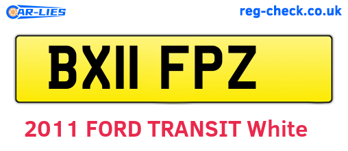 BX11FPZ are the vehicle registration plates.