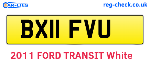 BX11FVU are the vehicle registration plates.