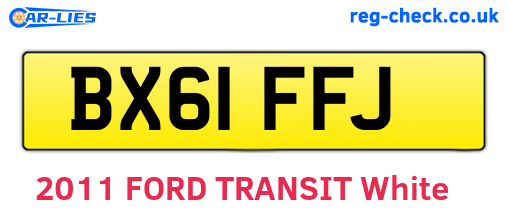 BX61FFJ are the vehicle registration plates.