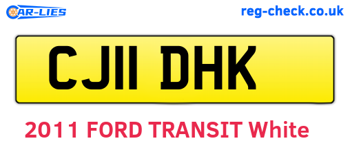 CJ11DHK are the vehicle registration plates.