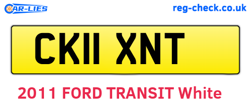 CK11XNT are the vehicle registration plates.