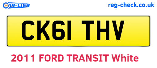 CK61THV are the vehicle registration plates.