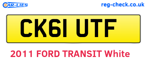 CK61UTF are the vehicle registration plates.
