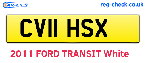 CV11HSX are the vehicle registration plates.