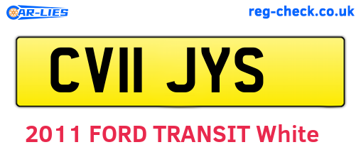 CV11JYS are the vehicle registration plates.