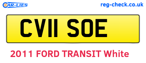 CV11SOE are the vehicle registration plates.