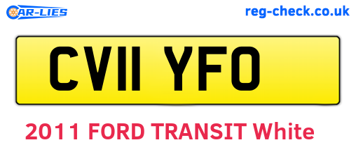 CV11YFO are the vehicle registration plates.