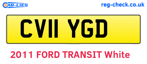 CV11YGD are the vehicle registration plates.