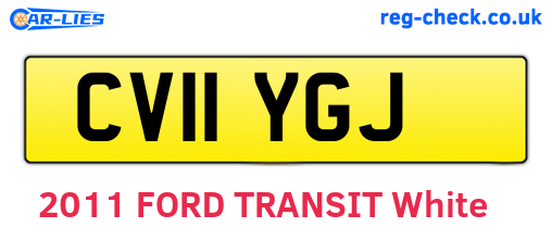 CV11YGJ are the vehicle registration plates.