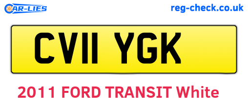CV11YGK are the vehicle registration plates.