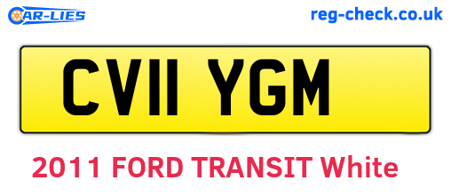 CV11YGM are the vehicle registration plates.