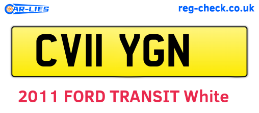 CV11YGN are the vehicle registration plates.