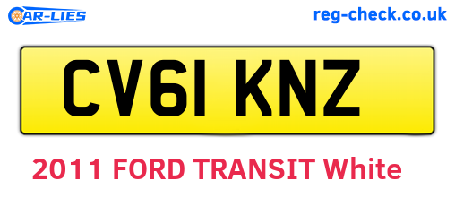 CV61KNZ are the vehicle registration plates.