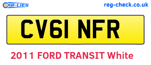 CV61NFR are the vehicle registration plates.