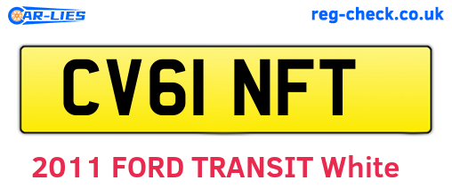 CV61NFT are the vehicle registration plates.